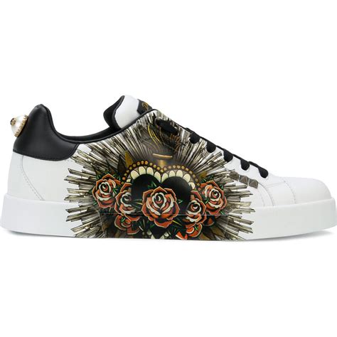 dolce gabbana cuore sacro scarpe|Sneakers Nere con Cuore Sacro e Borchie .